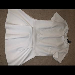 White Forever 21 peplum top